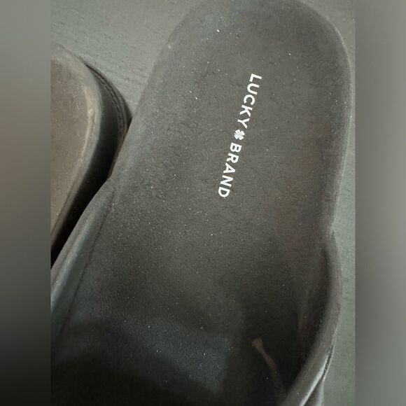 Lucky Brand Women's Roseleen Black Slip On Sandals Size 10 summer shoes - Picture 5 of 6